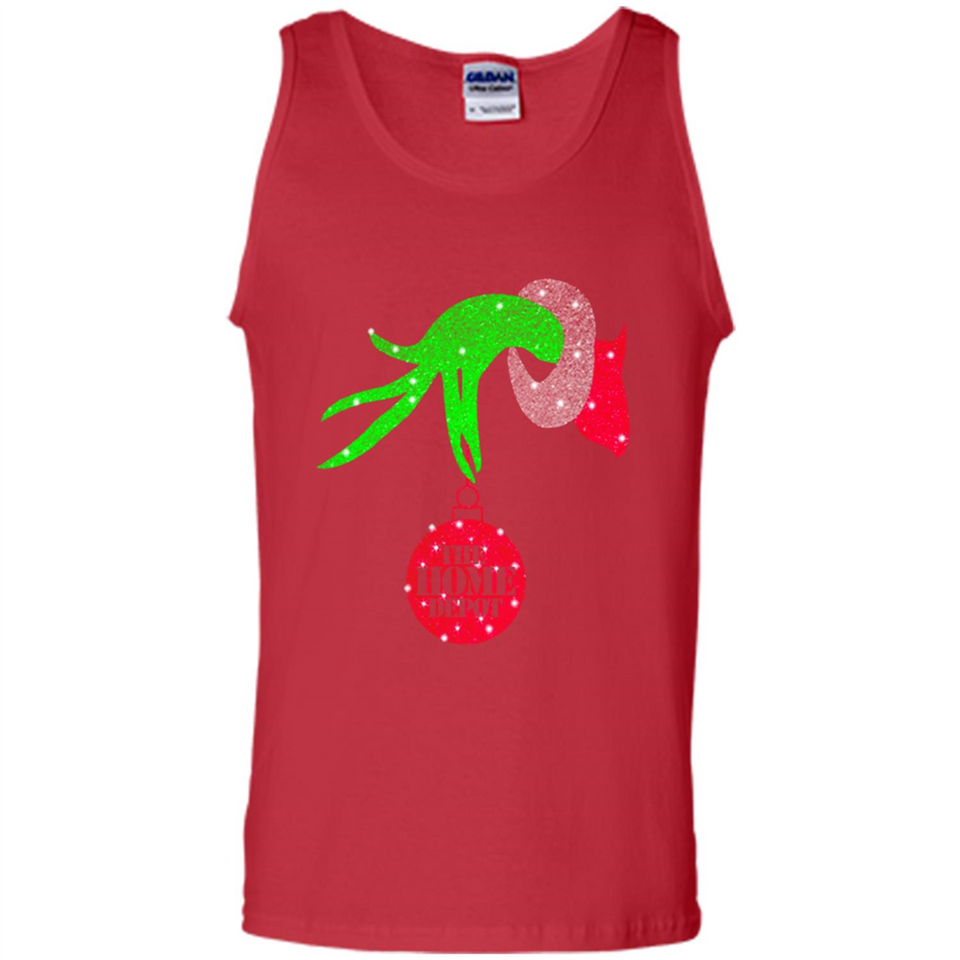 Grinch hand holding HomeDepot Glitter Christmas PING PONG