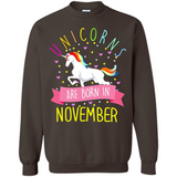 Unicorns Are Born In November T Shirt Hoodie Sweater