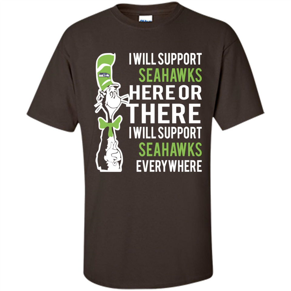 Shirt For Dr Seuss Cat And Seattle Seahawks Fans - Shirt