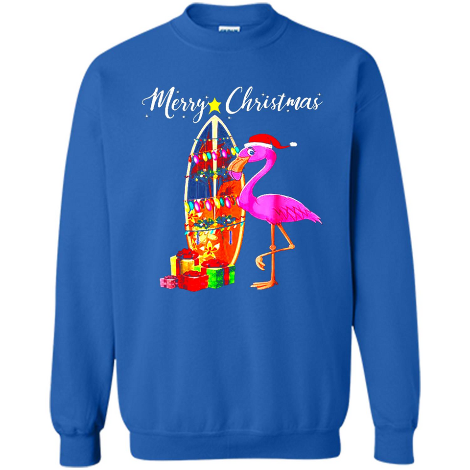 Flamingo Christmas Shirt, Merry Christmas Shirt , Flamingo - Sweatshirt