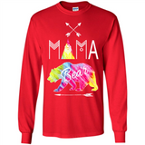 Mama Bear Shirt Tie Dye Family Vacation & Camping Tee - Long Sleeve T-Shirt