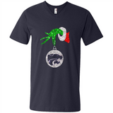 Amazing Kansas State Wildcats Glitter Grinch Monogram Ornament Christmas Gift - Men's V-Neck