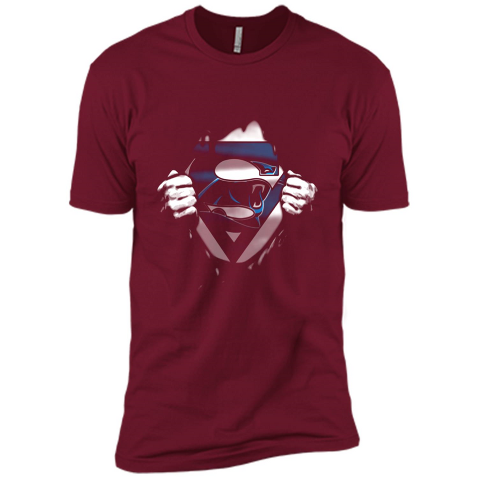Carolina Panthers And Superman Fans - Premium Short Sleeve T-Shirt
