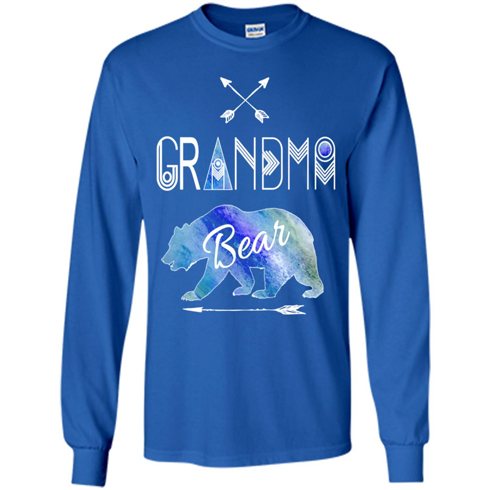 Grandma Bear Shirt Tribal Family Vacation & Camping Tee - Long Sleeve T-Shirt