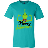 Grinch Merry Whatever Funny Christmas Sporty - Canvas Unisex T-Shirt