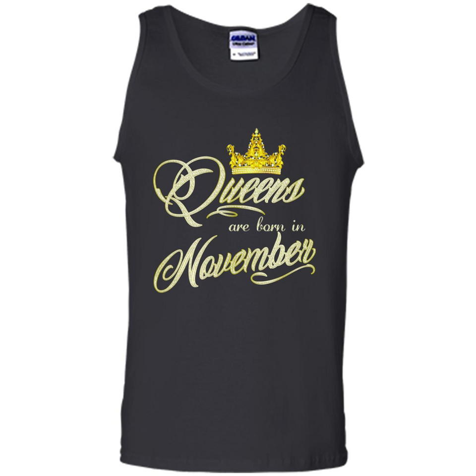 Queens Are Born In November Golden T-Shirt