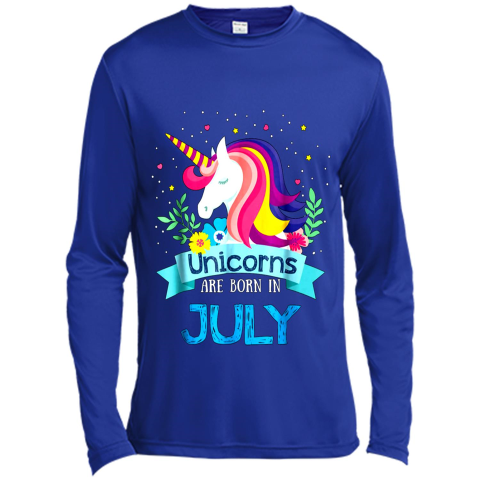 Unicorns are born in July Birthday Rainbow Gift Ladies Custom