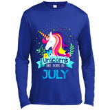 Unicorns are born in July Birthday Rainbow Gift Ladies Custom