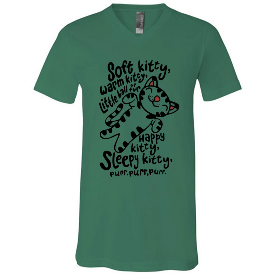 Soft kitty warm kitty little ball of fur - Canvas Unisex V-Neck