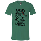 Soft kitty warm kitty little ball of fur - Canvas Unisex V-Neck