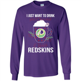I Just Want To Drink Hot Chocolate & Watch Washington Redskins Ugly Christmas Sweater PINGPONG