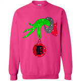 GRINCH HAND HOLDING DETROIT TIGERS GLITTER CHRISTMAS PINGPONG