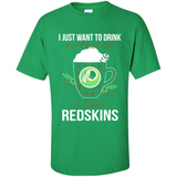 I Just Want To Drink Hot Chocolate & Watch Washington Redskins Ugly Christmas Sweater PINGPONG
