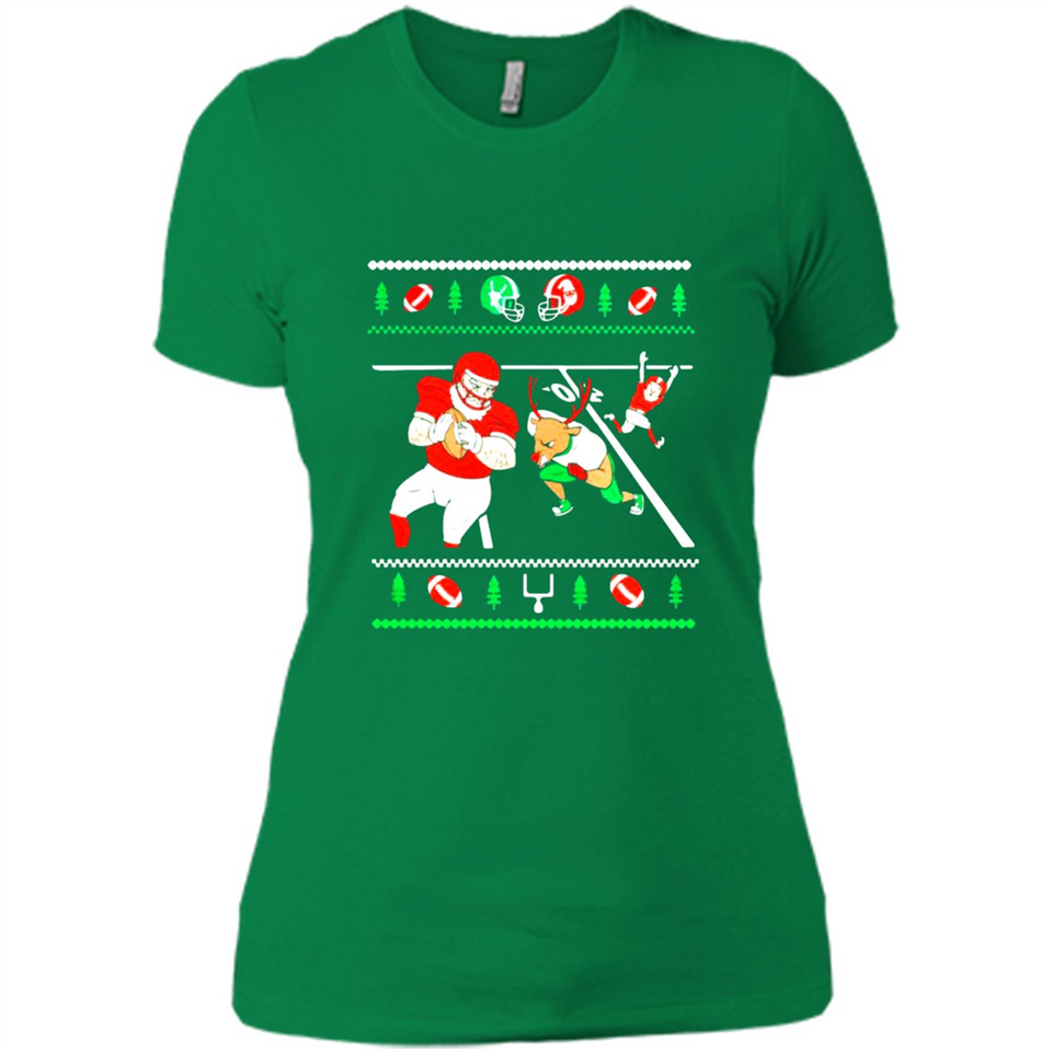 Santa vs Deer Football Ugly Christmas PINGPONG