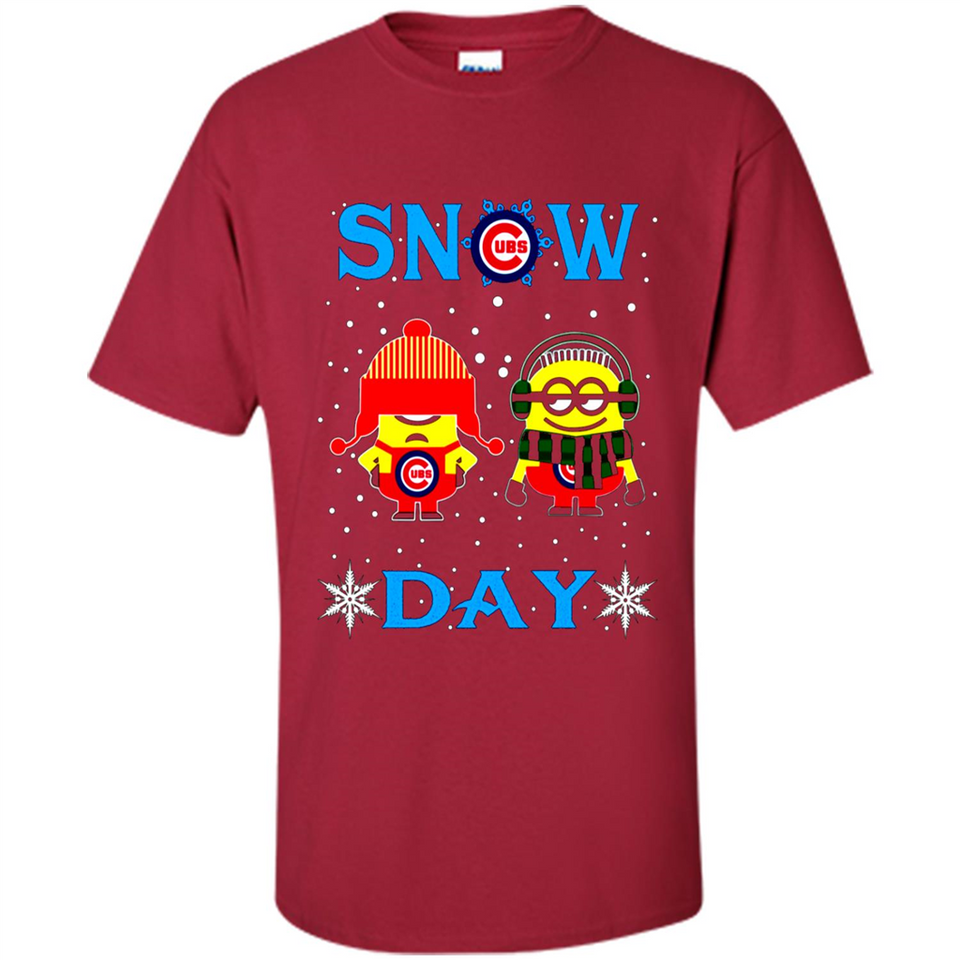 Snow Day Shirt For Chicago Cubs Vs Minion Fans pingpong