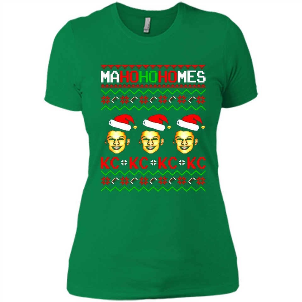 Patrick Mahomes Ma Ho Ho Homes Christmas sweatshirt PINGPONG - Ladies' Boyfriend T-Shirt