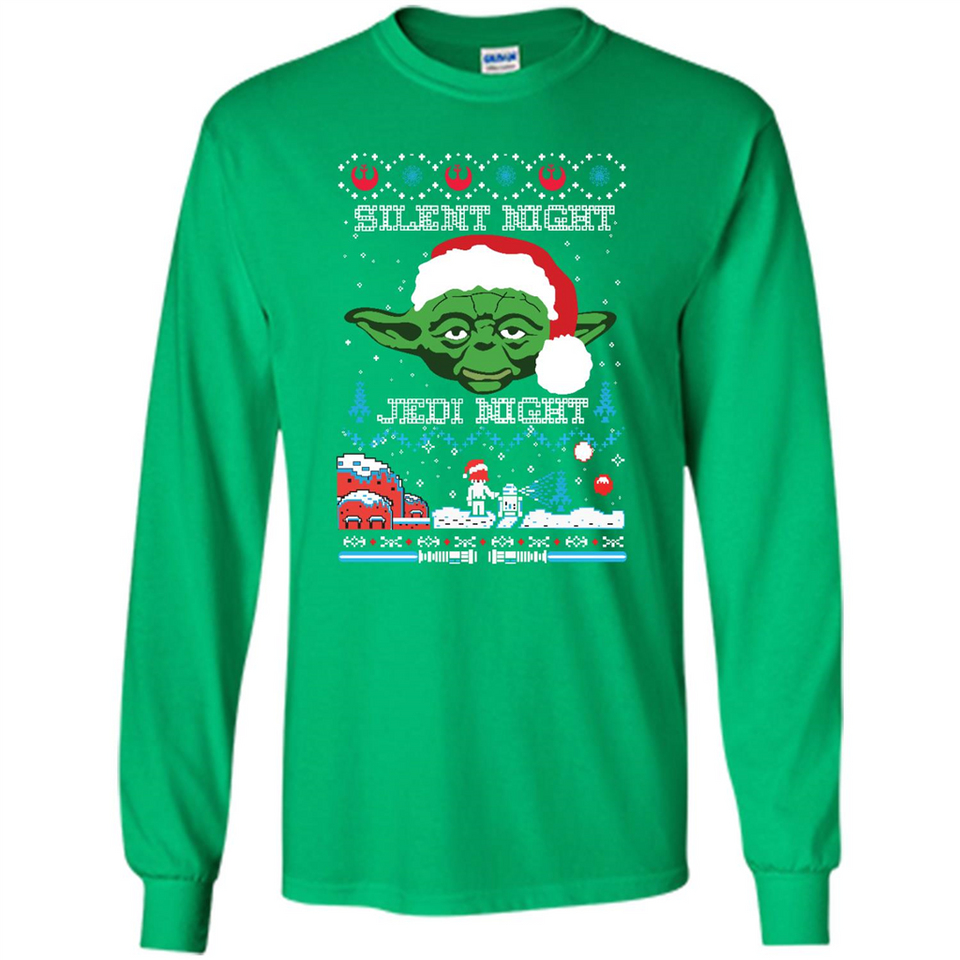 YODA SILENT NIGHT JEDI NIGHT CHRISTMAS UGLY SWEATER