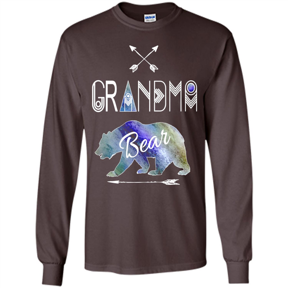 Grandma Bear Shirt Tribal Family Vacation & Camping Tee - Long Sleeve T-Shirt