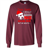 Dear Santa I Really Did Try To Be A Nice Soccer Mom Sweatshirt - Long Sleeve T-Shirt