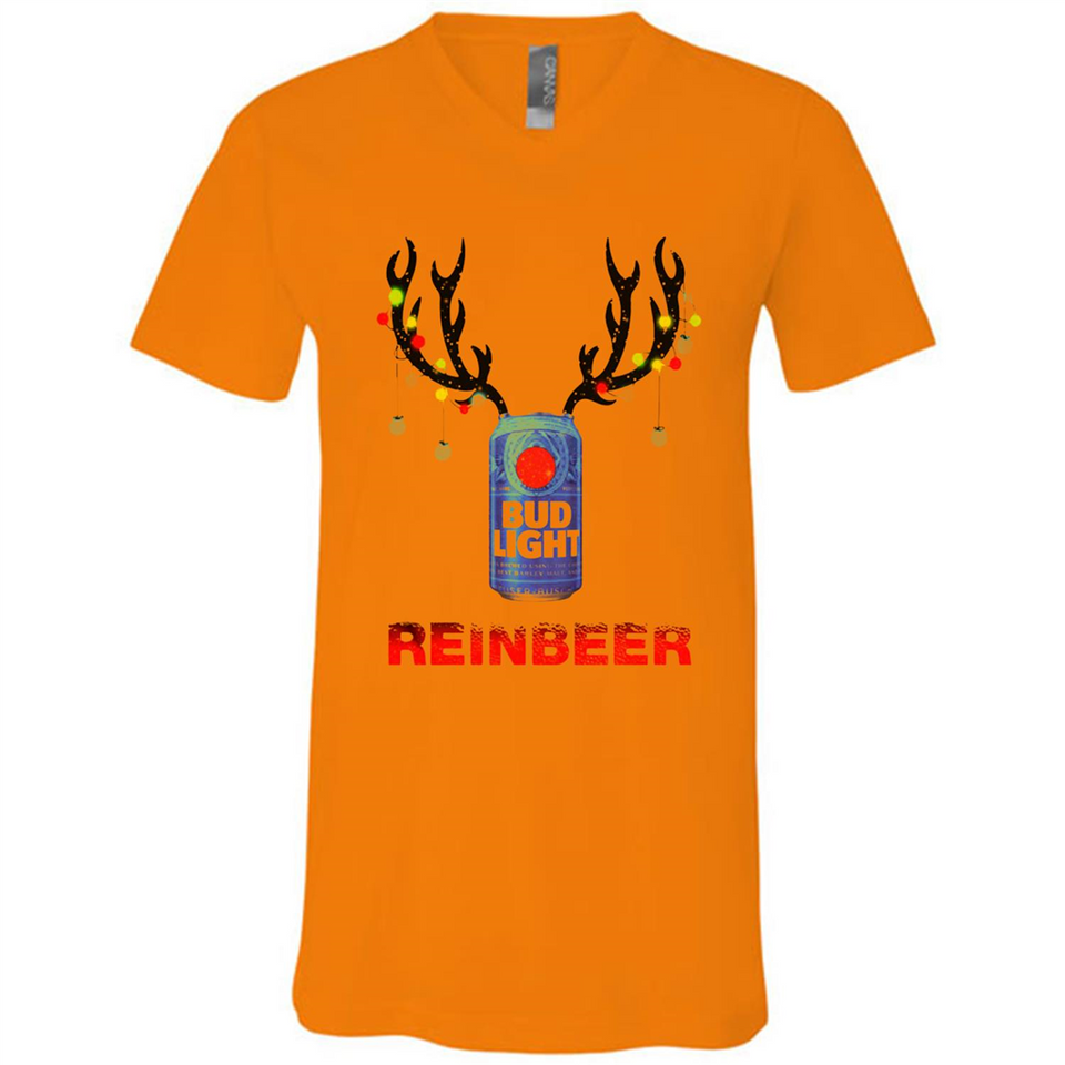 Bud light reinbeer Christmas - Canvas Unisex V-Neck