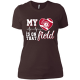 Alabama Crimson Football My Heart is on that Field - Ladies' Boyfriend T-Shirt