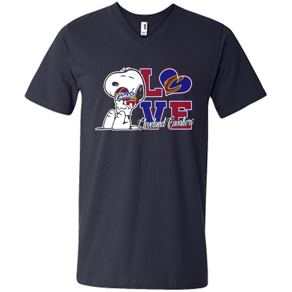 Snoopy loves NBA Cleveland Cavaliers - Men's V-Neck