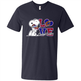 Snoopy loves NBA Cleveland Cavaliers - Men's V-Neck