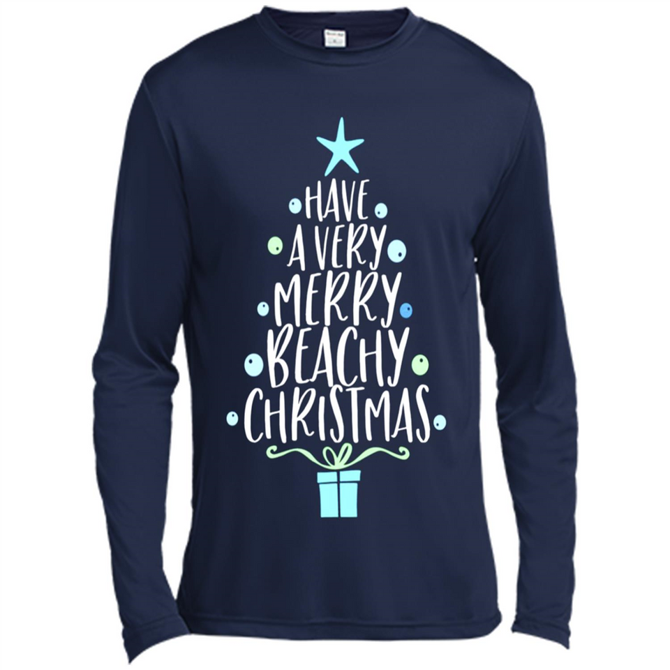 Have A Very Merry Beachy Xmas Vacation - Canvas Long Sleeve T-Shirt