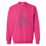 Merry Catmas Funny Cat Christmas Tree Sweatshirt - Sweatshirt