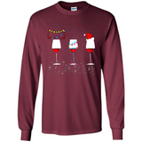 Christmas Red Wine Funny Merry Xmas Sweatshirt - Long Sleeve T-Shirt