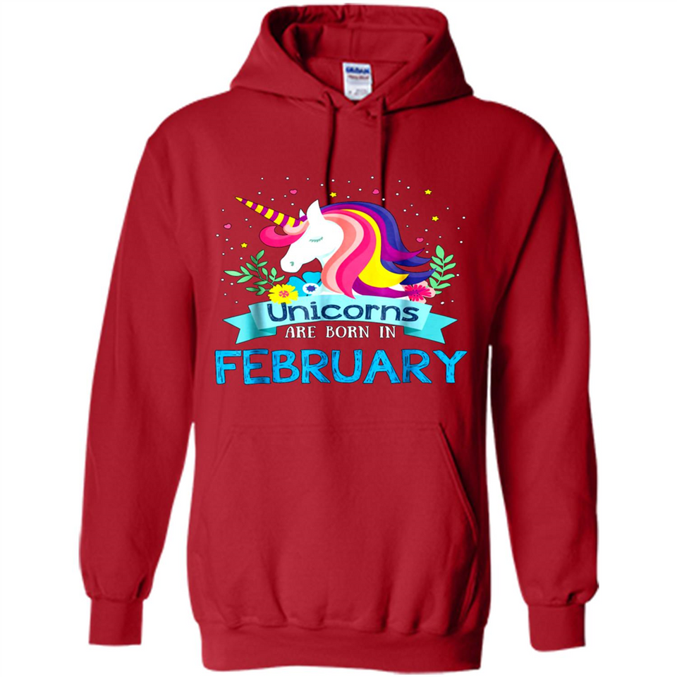 Unicorns are born in February Birthday Rainbow Gift Custom Ultra Cotton