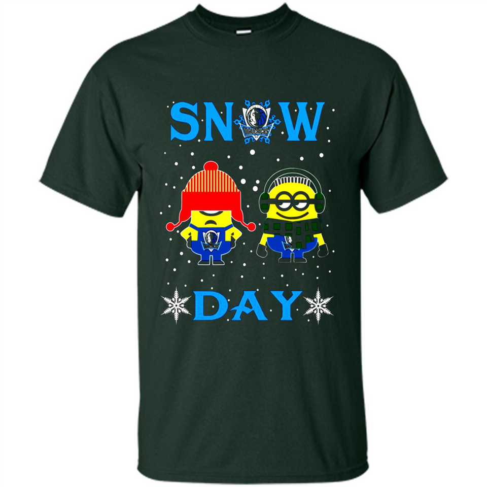 Snow Day Shirt For Dallas Mavericks Vs Minion Fans pingpong