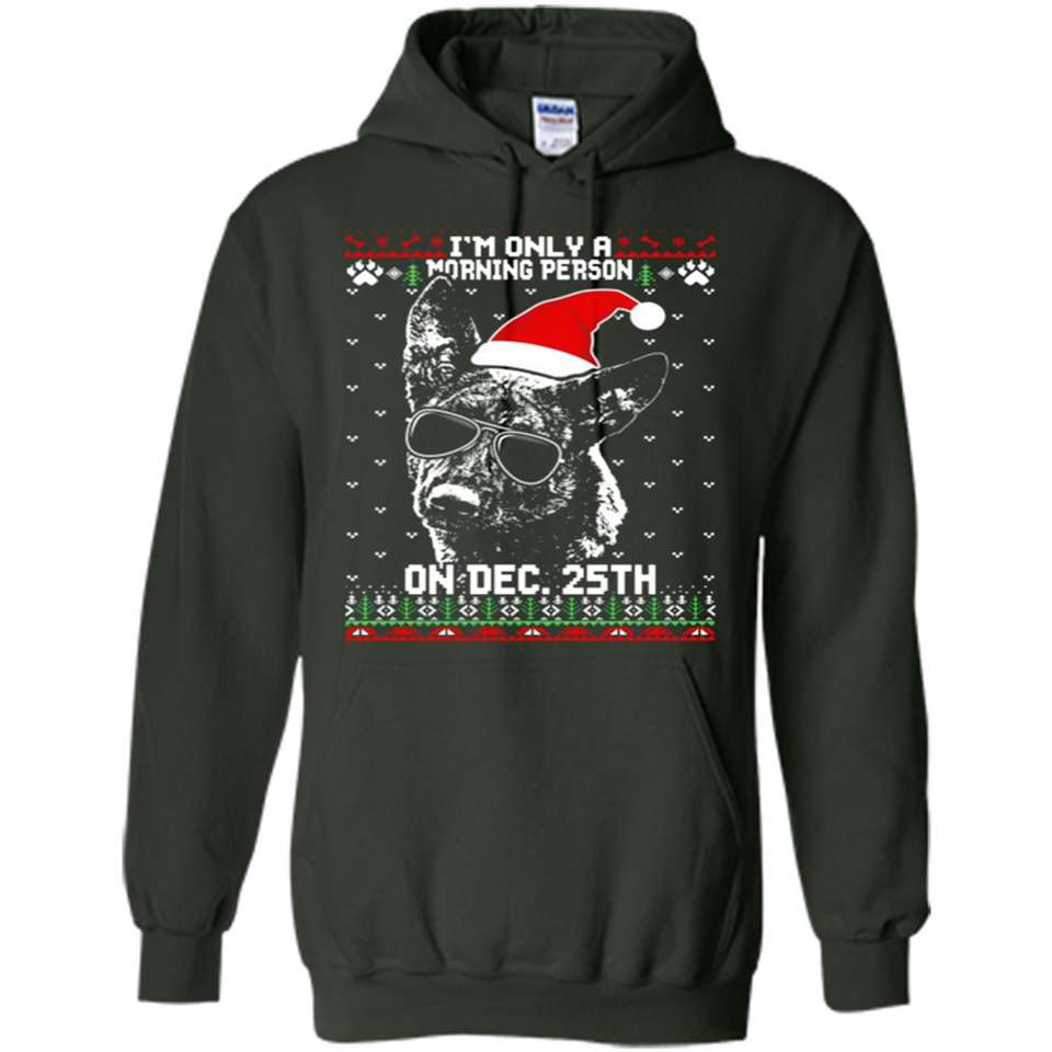 Morning Person Dutch Shepherd Funny Xmas - Hoodie