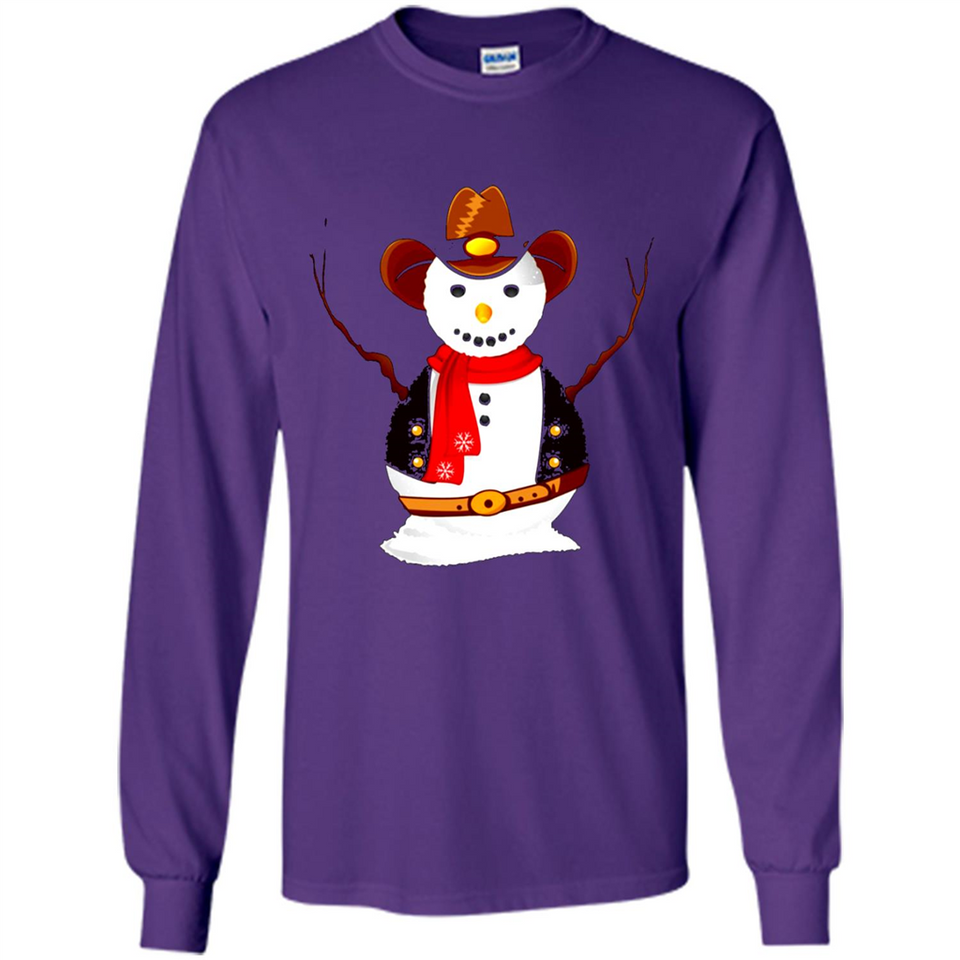 Snowman Cowboy Merry Christmas Xmas