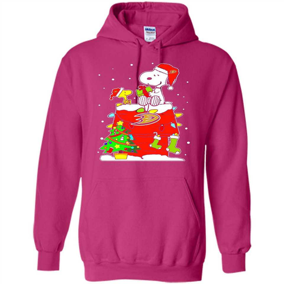 Anaheim Ducks Snoopy Ugly Christmas Sweaters - Hoodie