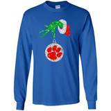 Amazing tee Clemson Tigers Glitter Grinch Monogram Ornament Christmas Gift - Long Sleeve T-Shirt