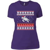 Sea Turtle Ugly Christmas T-Shirt - Ladies' Boyfriend T-Shirt