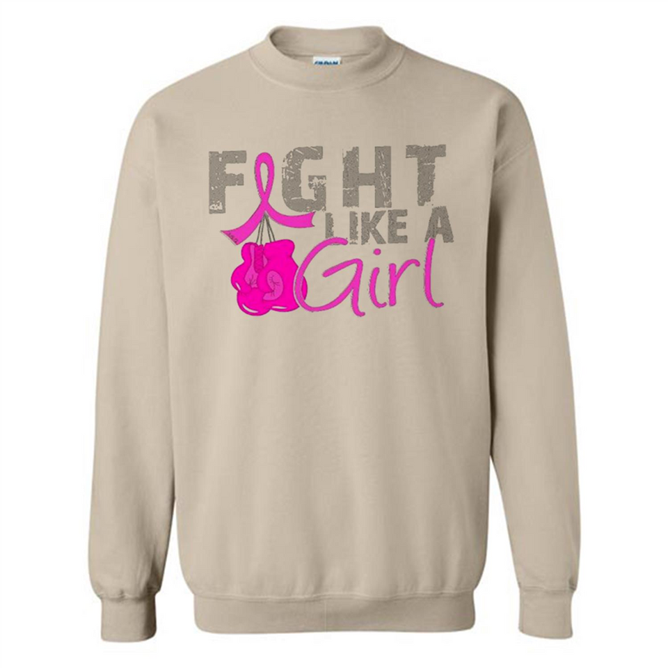 Fight Like A Girl Breast Cancer Awareness - Sweatshirt