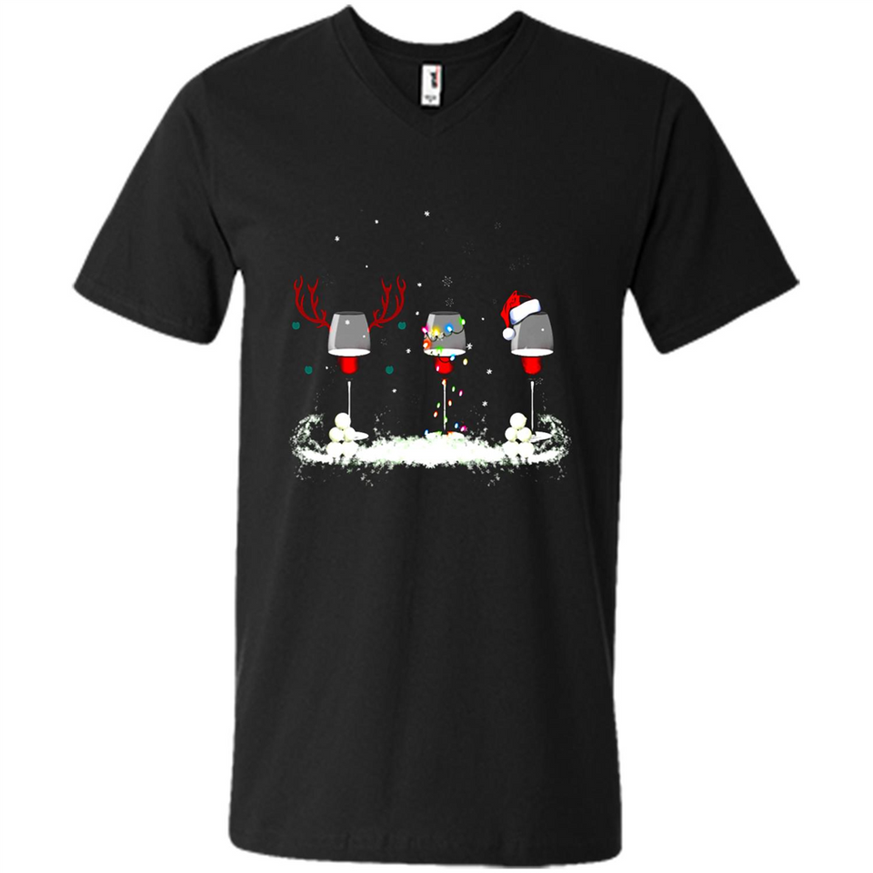 Christmas Red Wine - Merry Xmas T-Shirt - Men's V-Neck