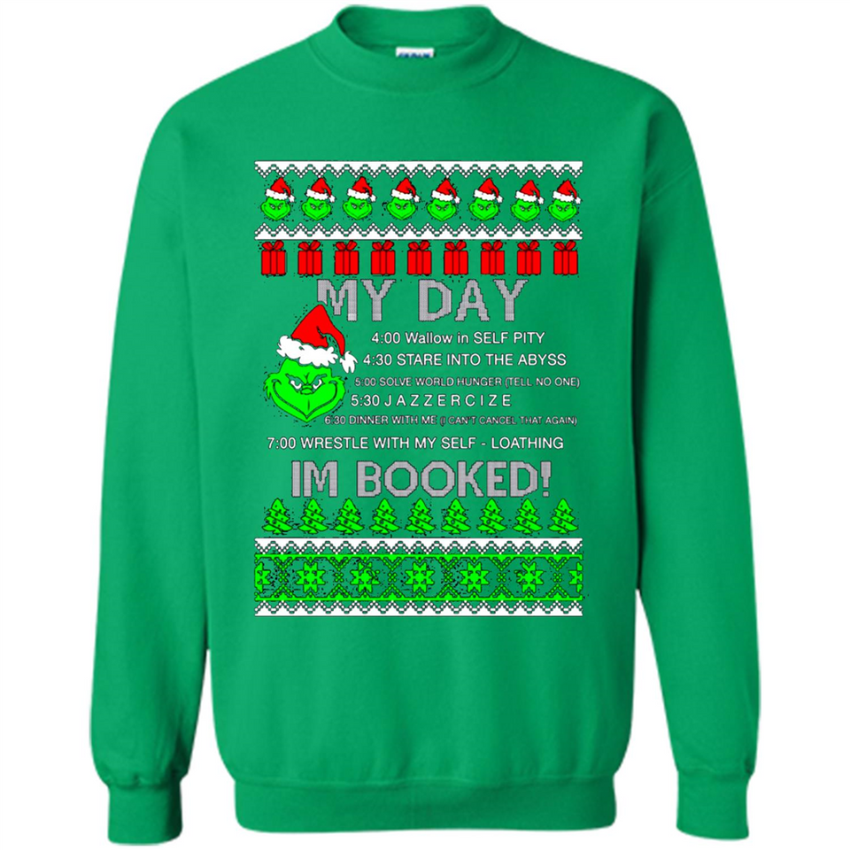 Mr Grinch my day I’m booked Christmas sweater PINGPONG