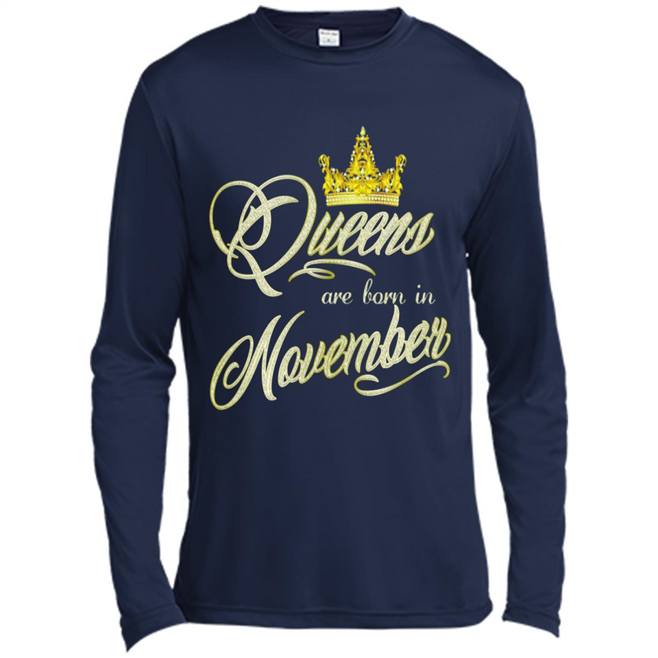 Queens Are Born In November Golden T-Shirt