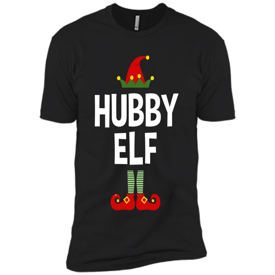Hubby Elf Shirt - Family Matching Christmas Pajamas - Premium Short Sleeve T-Shirt