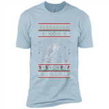 Christmas Ugly Sweater Fishing Ugly Christmas Sweater - Premium Short Sleeve T-Shirt