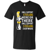 Shirt For Dr Seuss Cat And Pittsburgh Steelers Fans - Men's V-Neck