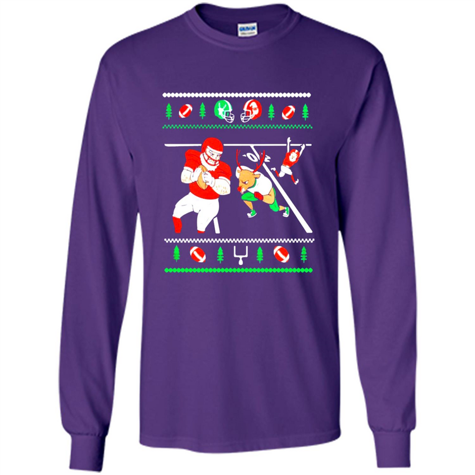 Santa vs Deer Football Ugly Christmas PINGPONG