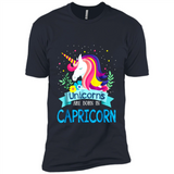 Unicorns are born in Capricorn Birthday Rainbow Gift Custom Ultra Cotton