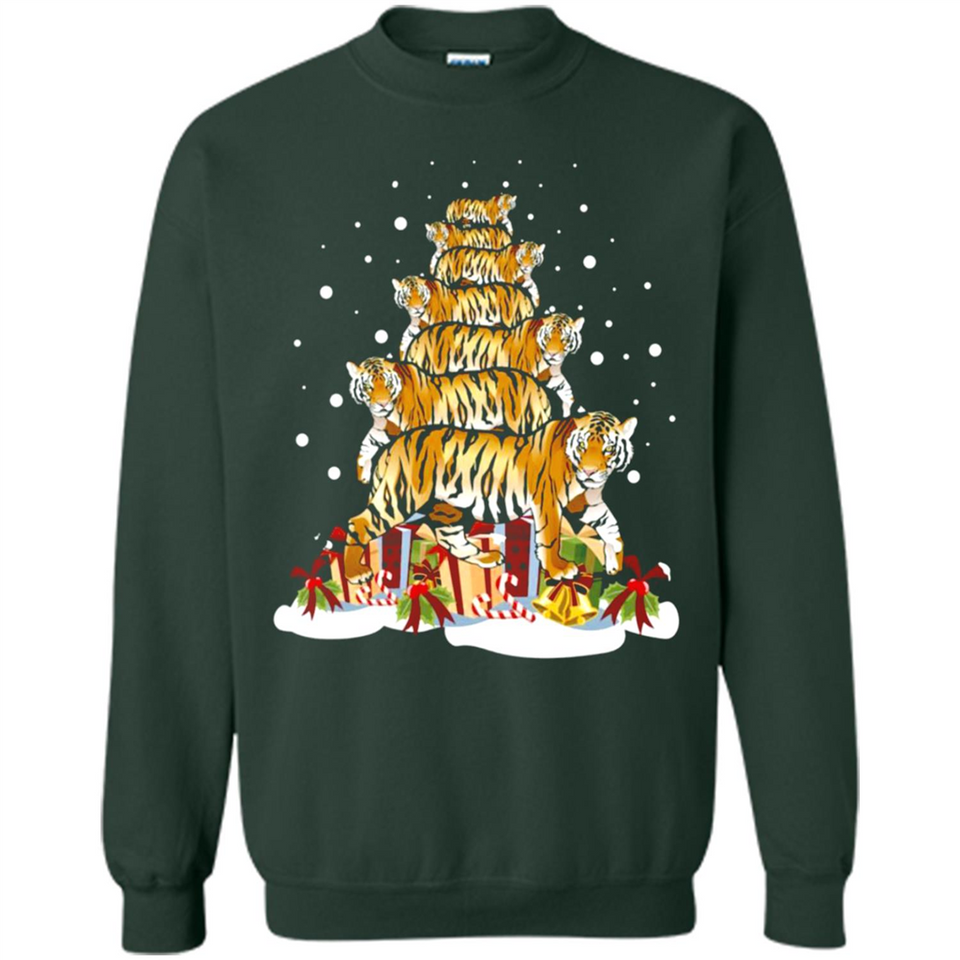 Tiger Christmas Tree Funny Merry Christmas - Sweatshirt