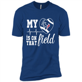 Houston Texans Football My Heart is on that Field - Premium Short Sleeve T-Shirt