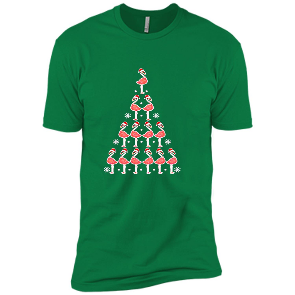 Flamingo Christmas Tree Flamingo - Premium Short Sleeve T-Shirt