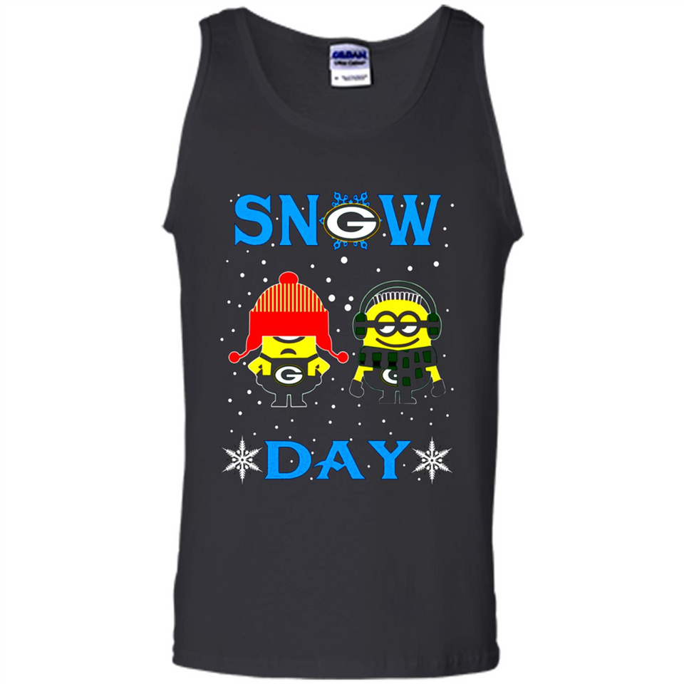 Snow Day Shirt For Green Bay Packers Vs Minion Fans pingpong